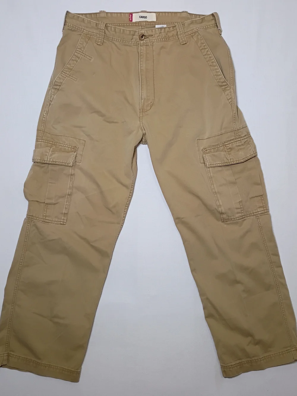 Vintage 2003 Levi's Mens Loose Fit Twill Cargo Pants 36X30 Khaki